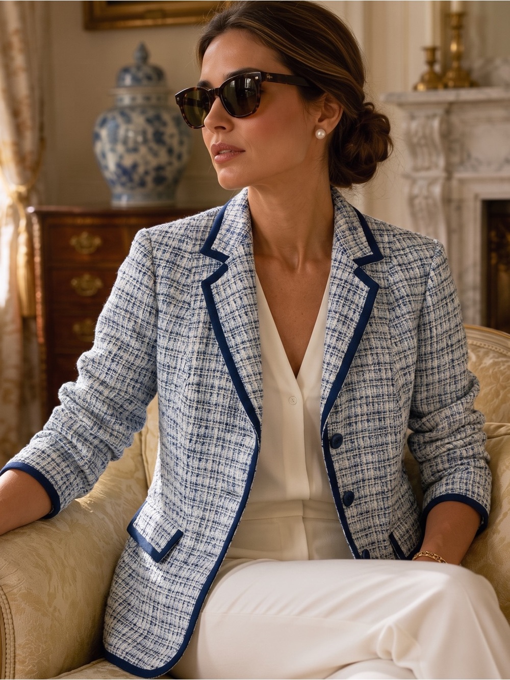 TALBOTS Tweed Blazer Jacket